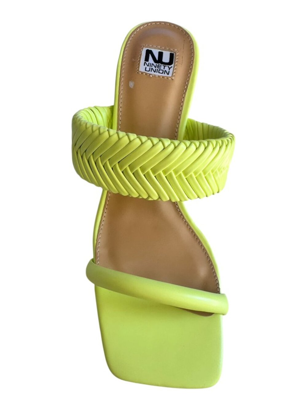 Ninety Union "Malibu" Woven Slide Sandals – Neon Lime – NWT Size 8 - Picture 10 of 12